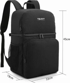 Koeltas Rugzak (28L) - Geschikt Voor 16 Blikjes - Lunchtas Voor Dames En Heren - Zwart -Buitenkampeer Winkel 1023x1200