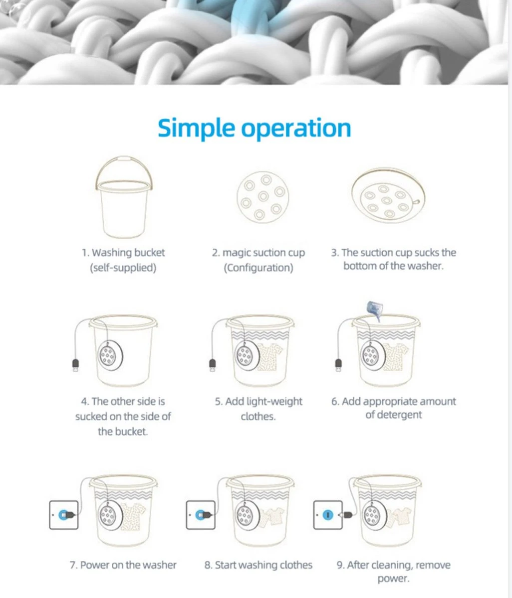 Mini Wasmachine Deluxe - Camping Accessoires - 2KG Wascapaciteit - Inclusief Afstandsbediening 4 Mini Wasmachine Deluxe - Camping Accessoires - 2KG Wascapaciteit - Inclusief Afstandsbediening - Afbeelding 4