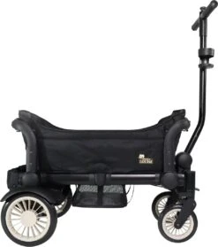 Deryan Luxe Sandy Bolderkar - Duo Buggy - Tandem Buggy - Opvouwbaar - Inklapbare Bolderwagen - Duo Kinderwagen - Zwart -Buitenkampeer Winkel 1061x1200