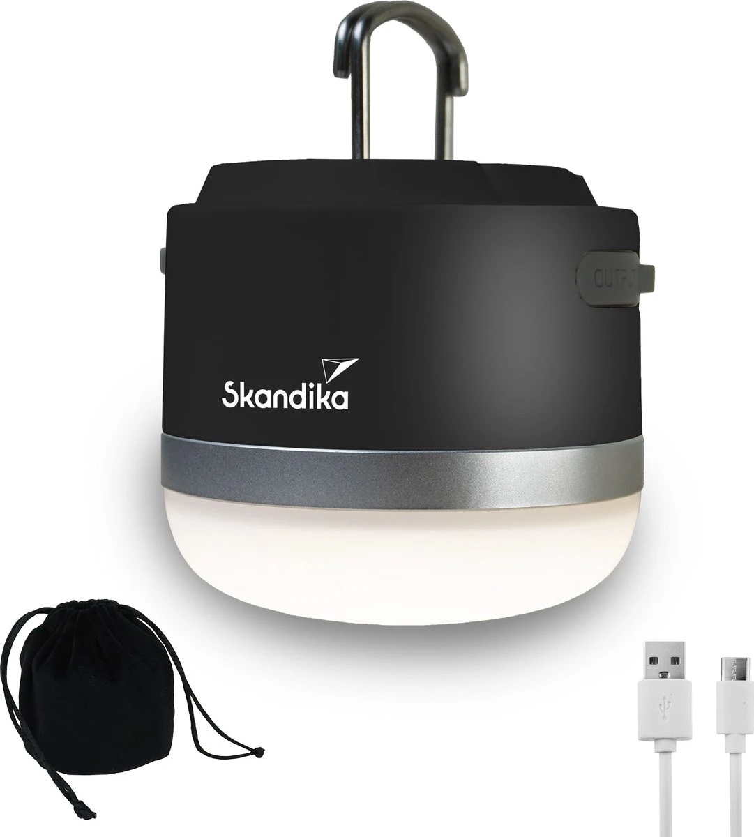 Skandika Campinglamp Tarfala – Tentlampen – Campinglampen – Kampeerlamp – Tentlamp Oplaadbaar, Traploos Dimbaar, Ophanghaak, USB Aansluiting – 3600 MAh Powerbank – Warm Wit, Koel Wit, 110 H Batterij – Tentlamp Buiten – Energieklasse A ++ - Zwart 1 Skandika Campinglamp Tarfala – Tentlampen – Campinglampen – Kampeerlamp – Tentlamp Oplaadbaar, Traploos Dimbaar, Ophanghaak, USB Aansluiting – 3600 MAh Powerbank – Warm Wit, Koel Wit, 110 H Batterij – Tentlamp Buiten – Energieklasse A ++ - Zwart