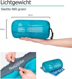 Naturehike® 3D Luchtmatras Premium - Comfortabel R-waarde 2.0 - Extra Dikke Slaapmat - Luchtbed Kamperen - Opblaasbaar Matras - Lichtgewicht - Outdoor - Camping -Buitenkampeer Winkel 1095x1200 3