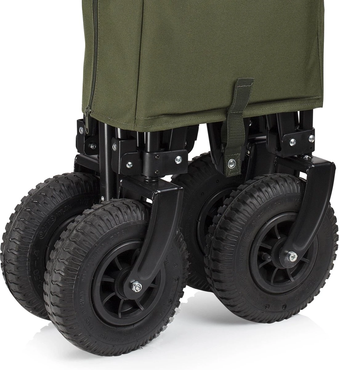 Campart Bolderkar HC-0915 - Opvouwbaar - Bolderwagen Met Stevig Harmonicaframe - Inclusief Opbergtas En Bodemplaat - Groen 4 Campart Bolderkar HC-0915 - Opvouwbaar - Bolderwagen Met Stevig Harmonicaframe - Inclusief Opbergtas En Bodemplaat - Groen - Afbeelding 4