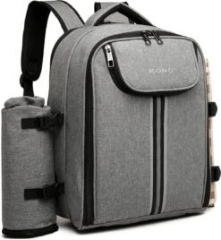 Kono Koeltas - Koelrugzak - Picknick - Picknicktas Met Flessenhouder - Koelrugtas Met Picknickkleed - Grijs (E6915 GY) 16 Kono Koeltas - Koelrugzak - Picknick - Picknicktas Met Flessenhouder - Koelrugtas Met Picknickkleed - Grijs (E6915 GY) -Buitenkampeer Winkel 1108x1200