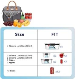 HN® Lunchtas Grijs Pijlen, Geïsoleerde Koeltas, Lekvrij, Extra Grote Opening Voor De Lunch Box, 25×16,5×26cm Design Heren En Dames -Buitenkampeer Winkel 1138x1200 1