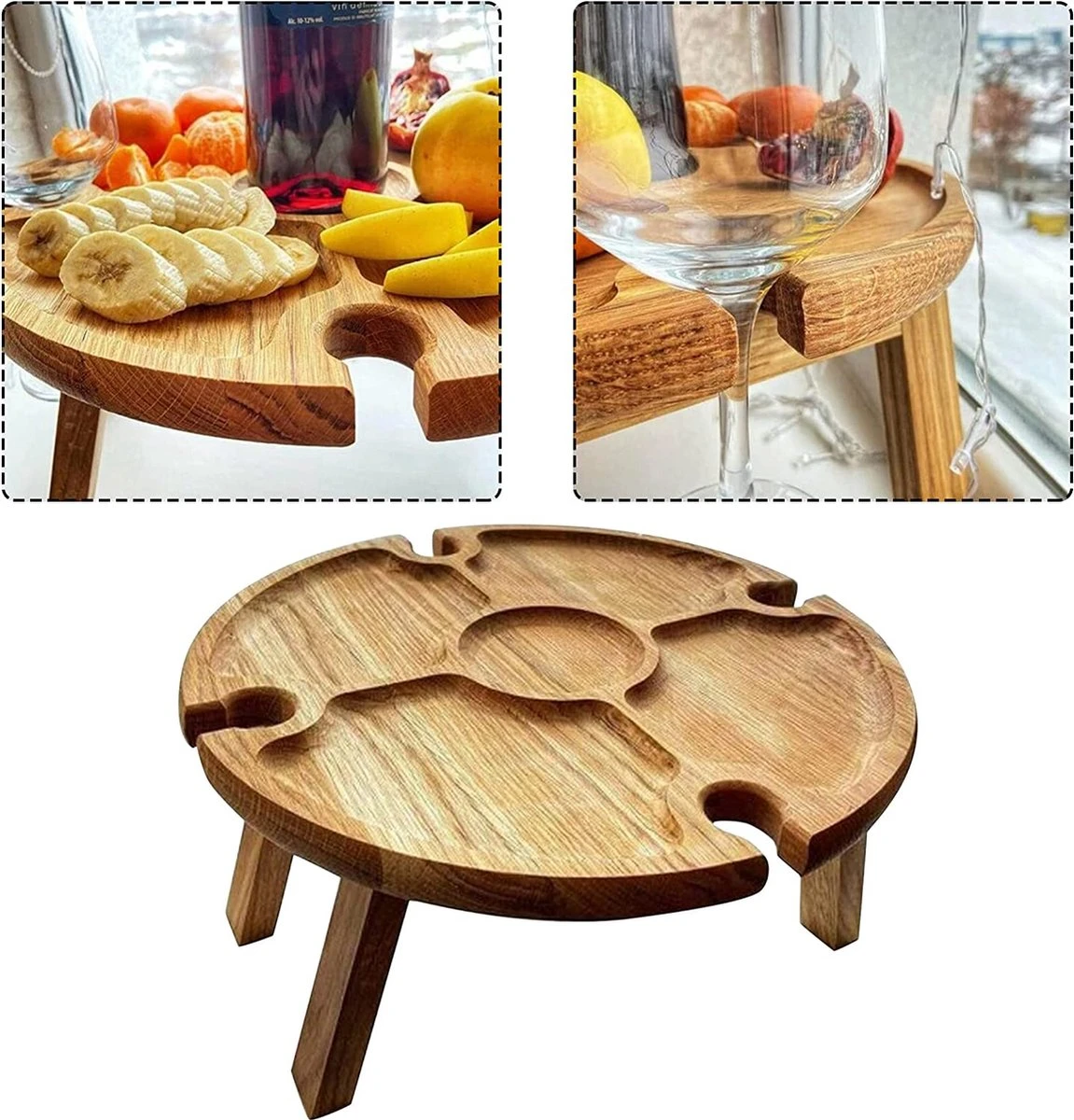 Merkloos Opvouwbare Draagbare Picknicktafel, Outdoor Opvouwbare Lichtgewicht Kampeertafel 30,5 Cm Kleine Houten Wijnpicknicktafel Voor Feest, Strand, Tuin, Camping, Barbecue, Reizen 1 Merkloos Opvouwbare Draagbare Picknicktafel, Outdoor Opvouwbare Lichtgewicht Kampeertafel 30,5 Cm Kleine Houten Wijnpicknicktafel Voor Feest, Strand, Tuin, Camping, Barbecue, Reizen