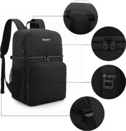 Koeltas Rugzak (28L) - Geschikt Voor 16 Blikjes - Lunchtas Voor Dames En Heren - Zwart -Buitenkampeer Winkel 1152x1200