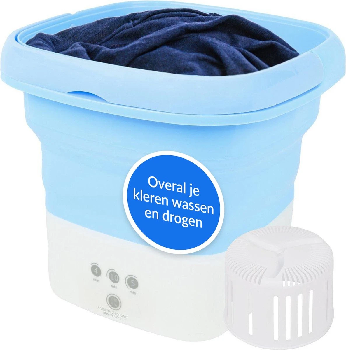 Mini Wasmachine - Camping Wasmachine - Opvouwbare Wasmachine - Handwasmachine - Fruitwasser - Kampeer Wasmachine - Valentijn - Wasdroger 8 Mini Wasmachine - Camping Wasmachine - Opvouwbare Wasmachine - Handwasmachine - Fruitwasser - Kampeer Wasmachine - Valentijn - Wasdroger - Afbeelding 8