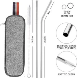 House Of Husk Reisbestek - Reis Bestekset - Chopsticks - Metalen Rietjes Met Borstel - Lepel - Vaatwasserbestendig - RVS - 7 Delig - Zilver -Buitenkampeer Winkel 1186x1200 5