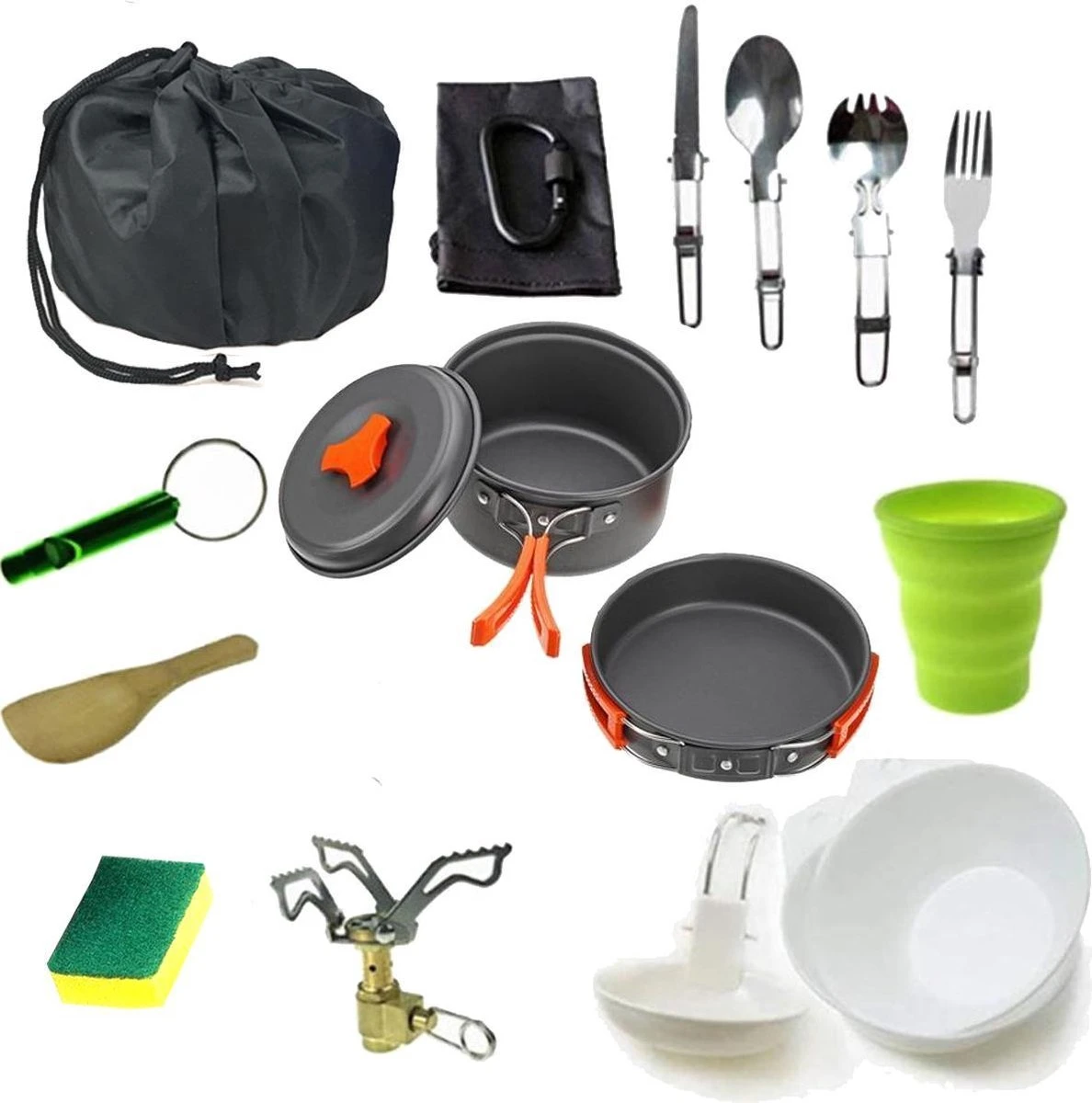 Camping Outdoor Kookset 13-delig Camping Servies En Pannen Pannenset Keukengerei - BPA-vrij & Geen Giftige Stoffen - Opvouwbaar & Licht - Ideaal Voor Reizen, Festival, Wandelen 1 Camping Outdoor Kookset 13-delig Camping Servies En Pannen Pannenset Keukengerei - BPA-vrij & Geen Giftige Stoffen - Opvouwbaar & Licht - Ideaal Voor Reizen, Festival, Wandelen