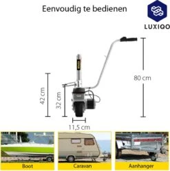 Luxiqo® Elektrisch Neuswiel – Gemotoriseerd Neuswiel – Caravan Mover – Neuswiel Mover – Caravan Neuswiel – Trailer Verplaatser – Elektrische Aanhanger – 350 W – Tot 2270 KG -Buitenkampeer Winkel 1189x1200 2
