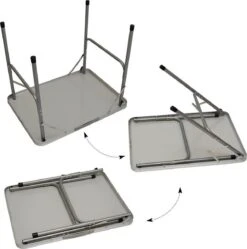 Alu Campingtafel 70x55cm - Inklapbbar Kampeertafel - Picknicktafel Licht Vouwtafel Klaptafel Grijs -Buitenkampeer Winkel 1192x1200 1