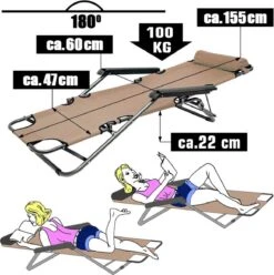 Ligstoel Opvouwbaar 155x60cm - Lichte Ligbed Relaxstoel Tuinstoel Campingstoel Strandstoel -Buitenkampeer Winkel 1196x1200 1
