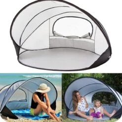 Deryan Luxe Pop Up Strandtent XXL - Anti-UV 50+ - Zilver -Buitenkampeer Winkel 1196x1200 11