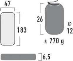 High Peak Tulsa Slaapmat - Donkergrijs -Buitenkampeer Winkel 1200x1000 6