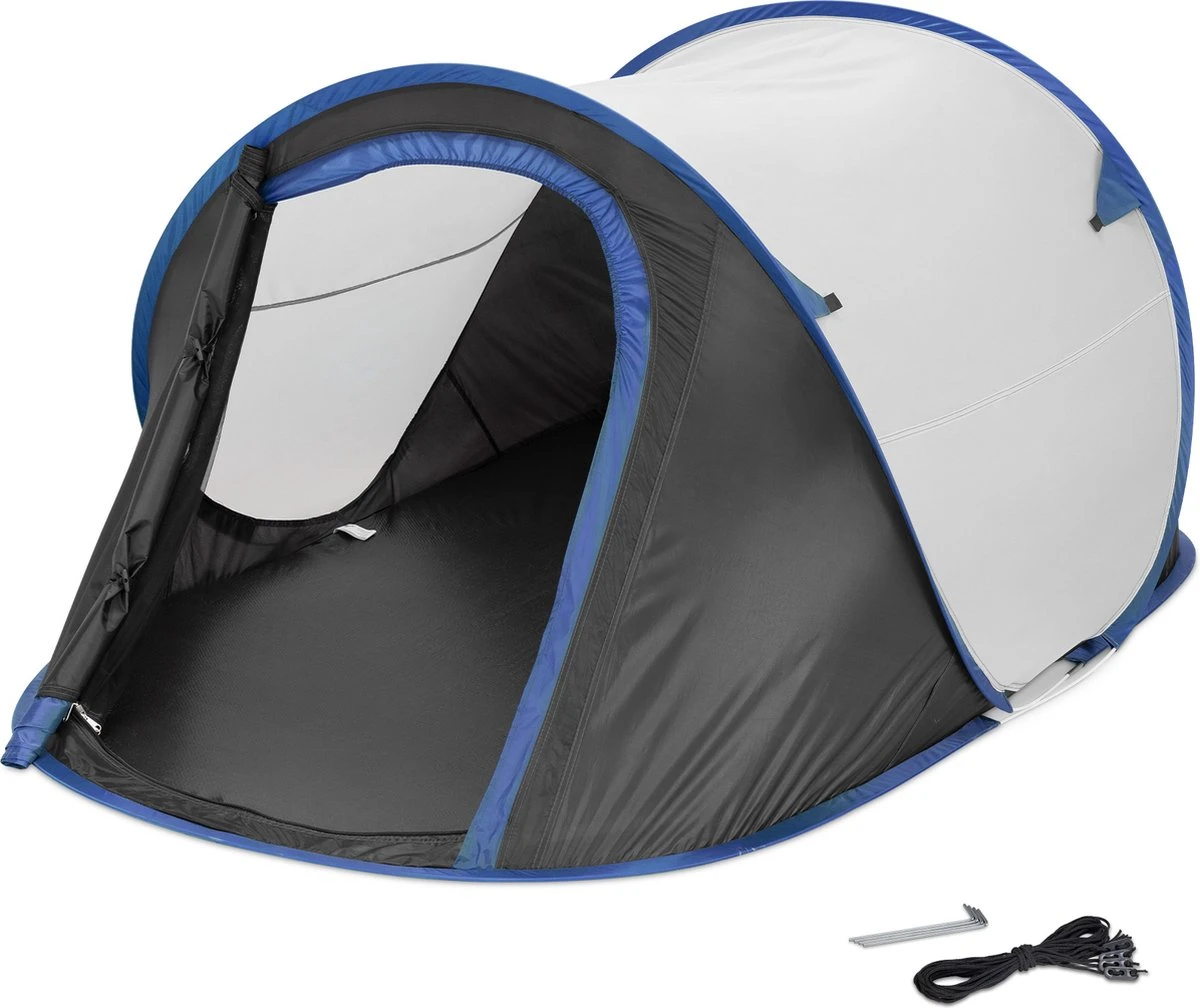JEMIDI Tweepersoons Pop-up Tent - Opgooitent, Werptent Voor 2 Personen - Ideaal Als Festivaltent Of Kampeertent - Verschillende Kleuren 10 JEMIDI Tweepersoons Pop-up Tent - Opgooitent, Werptent Voor 2 Personen - Ideaal Als Festivaltent Of Kampeertent - Verschillende Kleuren - Afbeelding 10