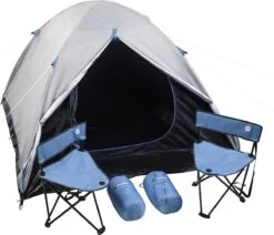 MaxxSport Camping Set - 2 Persoons - Tent + Slaapzakken + Campingstoelen - 200x190x120cm -Buitenkampeer Winkel 1200x1032 2