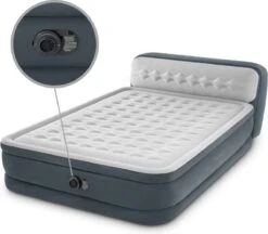 Intex 64448 - Queen Deluxe Ultra-Plush Zelfopblazend 2-persoons Luchtbed Met Hoofdboord (203x152x46cm) -Buitenkampeer Winkel 1200x1049