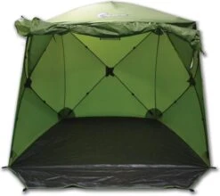 FisherPro Karpertent Met Stormcover – Vistent – Tent - Bescherming Tegen Zon En Wind – 100% Waterdichte Stormhoes – Met Handige Meeneemtas – Ook Geschikt Als Strandtent Of Festivaltent – Extra Veiligheid En Warmte Door Stormcover -Buitenkampeer Winkel 1200x1070 3