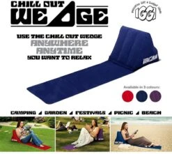 CKB LTD - Chill Out - Luchtbed - Campingstoel - Wedge Opblaasbare Ligstoel - Blauw Strandstoel 1 Persoons Volwassen Luchtbedden Kampeerstoel Vouwstoel Stoel Slaapmatje Slaapmatten Opvouwbaar Volwassenen Tuinstoel Opblaasstoel Kampeerstoelen Lucht -Buitenkampeer Winkel 1200x1072 2