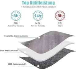 HN® Lunchtas Grijs Pijlen, Geïsoleerde Koeltas, Lekvrij, Extra Grote Opening Voor De Lunch Box, 25×16,5×26cm Design Heren En Dames -Buitenkampeer Winkel 1200x1083