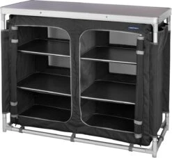 Campart Campingkeuken KI-0734 - Campingkast Groot - 4 Verstelbare Poten - Opvouwbaar En Lichtgewicht - Inclusief Opbergtas - Grijs -Buitenkampeer Winkel 1200x1105 1