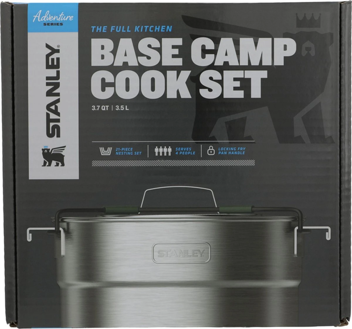 Stanley The Full Kitchen Base Camp Cook Set 3,5L - Campingkookset - Stainless Steel 7 Stanley The Full Kitchen Base Camp Cook Set 3,5L - Campingkookset - Stainless Steel - Afbeelding 7