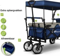 Tresko- Bolderkar, Grijs, Opvouwbaar, Met Dakje, Geschikt Tot 80 Kg - Bolderwagen - Kinderenvervoer - Bolderkarren - Tuinkar - Kinderwagen 13 Tresko- Bolderkar, Grijs, Opvouwbaar, Met Dakje, Geschikt Tot 80 Kg - Bolderwagen - Kinderenvervoer - Bolderkarren - Tuinkar - Kinderwagen -Buitenkampeer Winkel 1200x1124 4