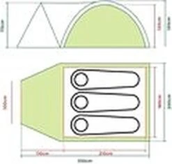 Coleman Darwin 3 Plus Koepeltent - 3-Persoons - Groen -Buitenkampeer Winkel 1200x1141 2
