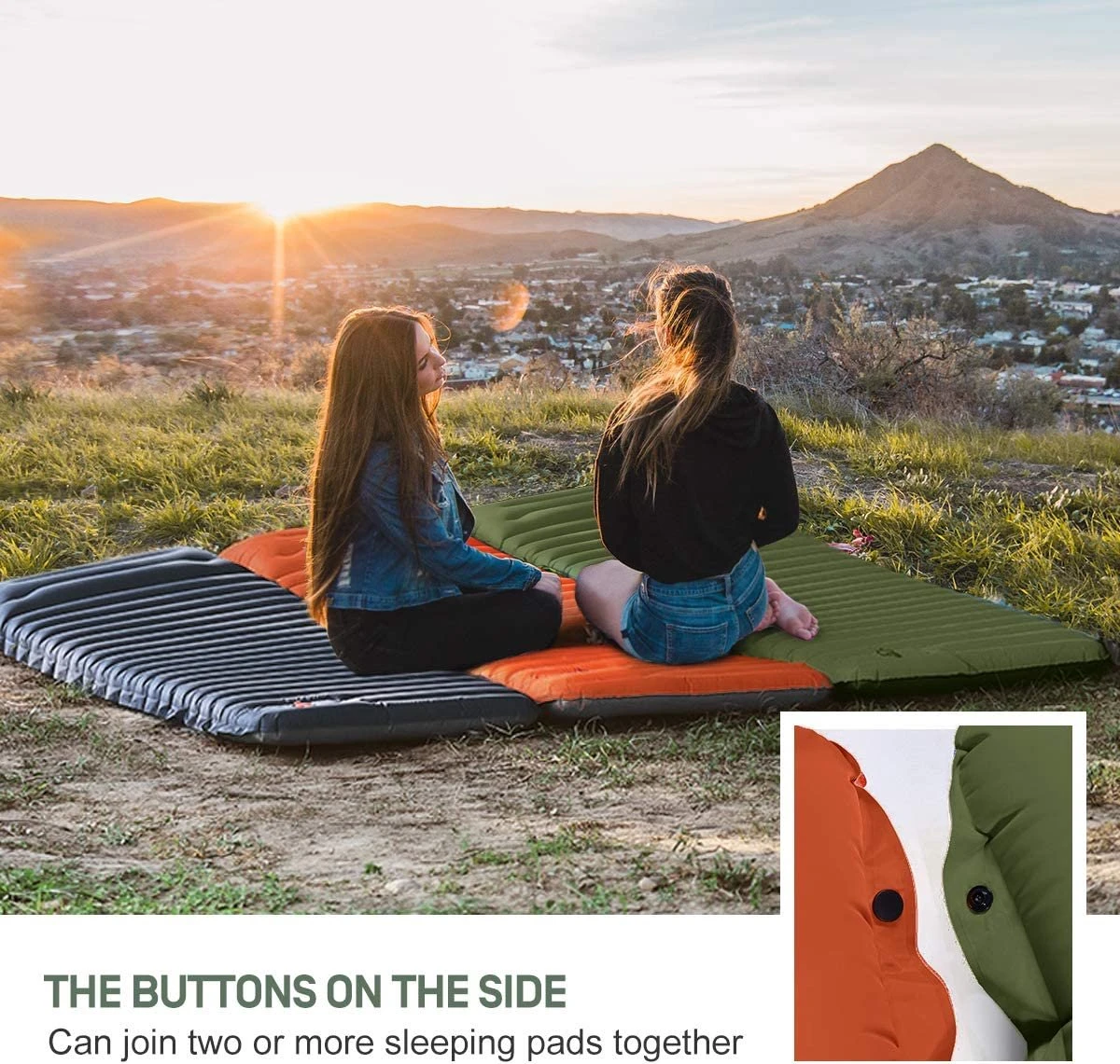 ETROL Camping Slaapmat-2-in-1 Zelfopblazende Kampeermat Met Kussen (78"x 28"), Lichtgewicht, Dik 4"compact Kussen, Geschikt Voor Zelfrijdende Reizen, Lekvrije, Waterdichte Tent 4 ETROL Camping Slaapmat-2-in-1 Zelfopblazende Kampeermat Met Kussen (78"x 28"), Lichtgewicht, Dik 4"compact Kussen, Geschikt Voor Zelfrijdende Reizen, Lekvrije, Waterdichte Tent - Afbeelding 4