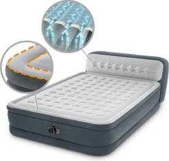 Intex 64448 - Queen Deluxe Ultra-Plush Zelfopblazend 2-persoons Luchtbed Met Hoofdboord (203x152x46cm) -Buitenkampeer Winkel 1200x1146 3