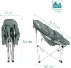 Navaris Klapstoel XXL - Campingstoel Met Opbergtas - Draagbare Stoel Voor Kamperen, Festivals En Vissen -Strandstoel - Inklapbaar - Grijs 9 Navaris Klapstoel XXL - Campingstoel Met Opbergtas - Draagbare Stoel Voor Kamperen, Festivals En Vissen -Strandstoel - Inklapbaar - Grijs -Buitenkampeer Winkel 1200x1150 1