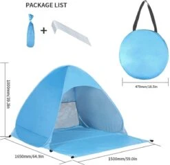 IGOODS Pop-up Tent - 2/3-Persoons - Blauw 12 IGOODS Pop-up Tent - 2/3-Persoons - Blauw -Buitenkampeer Winkel 1200x1168 4