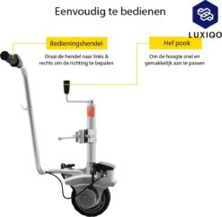 Luxiqo® Elektrisch Neuswiel – Gemotoriseerd Neuswiel – Caravan Mover – Neuswiel Mover – Caravan Neuswiel – Trailer Verplaatser – Elektrische Aanhanger – 350 W – Tot 2270 KG -Buitenkampeer Winkel 1200x1175