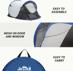 JEMIDI Tweepersoons Pop-up Tent - Opgooitent, Werptent Voor 2 Personen - Ideaal Als Festivaltent Of Kampeertent - Verschillende Kleuren 19 JEMIDI Tweepersoons Pop-up Tent - Opgooitent, Werptent Voor 2 Personen - Ideaal Als Festivaltent Of Kampeertent - Verschillende Kleuren -Buitenkampeer Winkel 1200x1178 8