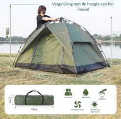 Sens Design Pop Up Tent - Tent - 2-3 Personen 14 Sens Design Pop Up Tent - Tent - 2-3 Personen -Buitenkampeer Winkel 1200x1180 5