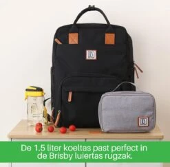 Brisby 4 Laags Geïsoleerde Koeltas - Lunchtas 1.5 Liter - Lichtgrijs -Buitenkampeer Winkel 1200x1181 1