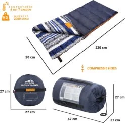 Dutch Mountains Slaapzak Goeree XL - Kussen 25x15cm - 220x90cm Katoenen Slaapzak - Tochtstrip 10 Dutch Mountains Slaapzak Goeree XL - Kussen 25x15cm - 220x90cm Katoenen Slaapzak - Tochtstrip -Buitenkampeer Winkel 1200x1182 10