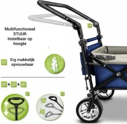 Tresko- Bolderkar, Grijs, Opvouwbaar, Met Dakje, Geschikt Tot 80 Kg - Bolderwagen - Kinderenvervoer - Bolderkarren - Tuinkar - Kinderwagen 17 Tresko- Bolderkar, Grijs, Opvouwbaar, Met Dakje, Geschikt Tot 80 Kg - Bolderwagen - Kinderenvervoer - Bolderkarren - Tuinkar - Kinderwagen -Buitenkampeer Winkel 1200x1182 11