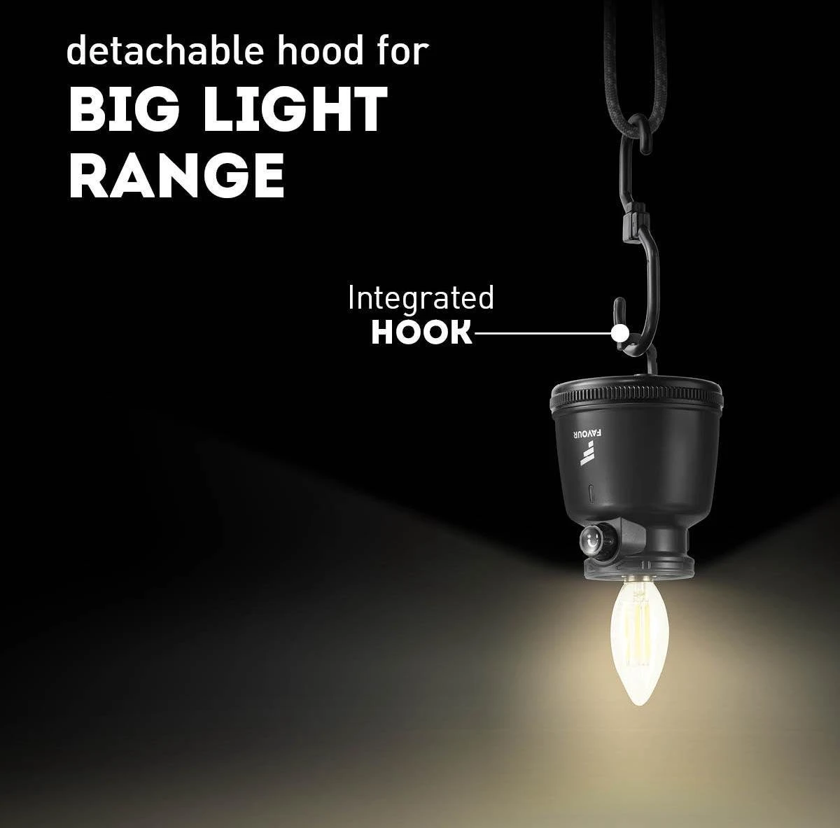 Favour L0818 Retro Camping Lamp Oplaadbaar LED, 320 Lumen, IP64 Waterdicht, Draagbare Kampeerlamp, Tentlamp, Acculamp, Traploos Dimbare Lamp Incl. Kaarslicht-modus, Zwart 9 Favour L0818 Retro Camping Lamp Oplaadbaar LED, 320 Lumen, IP64 Waterdicht, Draagbare Kampeerlamp, Tentlamp, Acculamp, Traploos Dimbare Lamp Incl. Kaarslicht-modus, Zwart - Afbeelding 9