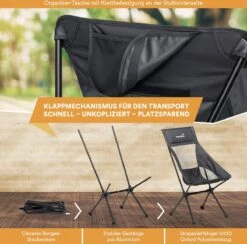 Skandika Campingstoel Compact – Campingstoelen - Campingstoel Tot 150 Kg Belastbaar - Kampeerstoel, Visstoel, Kleine Pakmaat, Opvouwbaar, Stabiel, Licht, Comfortabel Gepolsterd – Draagtas Meegeleverd - Vouwstoel – Zwart 11 Skandika Campingstoel Compact – Campingstoelen - Campingstoel Tot 150 Kg Belastbaar - Kampeerstoel, Visstoel, Kleine Pakmaat, Opvouwbaar, Stabiel, Licht, Comfortabel Gepolsterd – Draagtas Meegeleverd - Vouwstoel – Zwart -Buitenkampeer Winkel 1200x1184 2