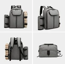 Kono Koeltas - Koelrugzak - Picknick - Picknicktas Met Flessenhouder - Koelrugtas Met Picknickkleed - Grijs (E6915 GY) 15 Kono Koeltas - Koelrugzak - Picknick - Picknicktas Met Flessenhouder - Koelrugtas Met Picknickkleed - Grijs (E6915 GY) -Buitenkampeer Winkel 1200x1191 2