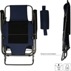 Ligstoel 155x60cm - Opvouwbaar Campingstoel Ligbed Strandstoel Tuinstoel Vouwligstoel Blauw -Buitenkampeer Winkel 1200x1191 4