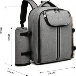 Kono Koeltas - Koelrugzak - Picknick - Picknicktas Met Flessenhouder - Koelrugtas Met Picknickkleed - Grijs (E6915 GY) 12 Kono Koeltas - Koelrugzak - Picknick - Picknicktas Met Flessenhouder - Koelrugtas Met Picknickkleed - Grijs (E6915 GY) -Buitenkampeer Winkel 1200x1199 1