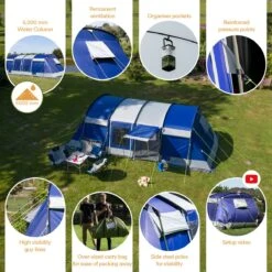 Skandika Montana 8 Sleeper Tent – Tunneltent – 8 Persoons Familietent - Campingtent – Sleeper Technology (2 Tot 4 Extra Donkere Slaapcabines) – Ingenaaide Tentvloer - Muggengaas – 700 X 310 X 200 Cm (LxBxH) – 5000mm Waterkolom – Kamperen – Blauw/wit 10 Skandika Montana 8 Sleeper Tent – Tunneltent – 8 Persoons Familietent - Campingtent – Sleeper Technology (2 Tot 4 Extra Donkere Slaapcabines) – Ingenaaide Tentvloer - Muggengaas – 700 X 310 X 200 Cm (LxBxH) – 5000mm Waterkolom – Kamperen – Blauw/wit -Buitenkampeer Winkel 1200x1199 5