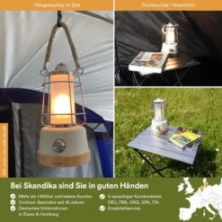 Skandika Kiruna LED-Lamp – Tentlampen – Campinglampen – Buiten Lantaarn – Buitenverlichting – Buiten Lamp - Retro Outdoor Camping Lamp Met Powerbank, Traploos Dimbaar, Draadloos, Oplaadbare Batterij, USB, Warm En Koud Wit, 75h Lichtduur – Groen -Buitenkampeer Winkel 1200x1200 1028