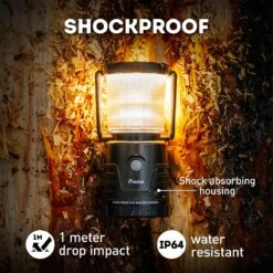 Favour L1061 Camping Lamp LED, 875 Lumen, IP64, Waterdicht, Draagbare Kampeerlamp, Tentlamp, Schokbestendig, 4 Verschillende Lichtmodi Incl Kaarslicht-modus, Afneembaar Deksel, Handig & Compact Formaat -Buitenkampeer Winkel 1200x1200 1041