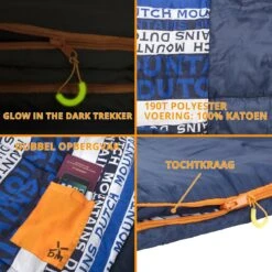 Dutch Mountains Slaapzak Goeree XL - Extra Groot 220x90cm - Katoenen Binnenkant - Aanritsbaar - Tochtstrip En Compressiehoes -Buitenkampeer Winkel 1200x1200 1055