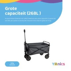 YUNICS® Bolderkar Opvouwbaar - Bolderwagen Met Stevig Harmonicaframe - Draaibare Wielen - 70KG Draagkracht - Groen -Buitenkampeer Winkel 1200x1200 1191