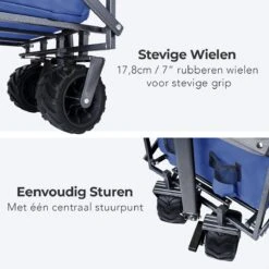 LifeGoods Bolderkar - Opvouwbaar - Tot 80KG - 94L - Wasbaar Polyester - 98x45cm - Blauw/Grijs -Buitenkampeer Winkel 1200x1200 1205