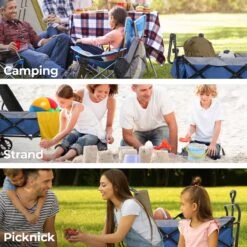 LifeGoods Bolderkar - Opvouwbaar - Tot 120KG - 103L - Extra Draagtas En Duwstang - Wasbaar Polyester - 98x45cm - Blauw/Grijs -Buitenkampeer Winkel 1200x1200 1229